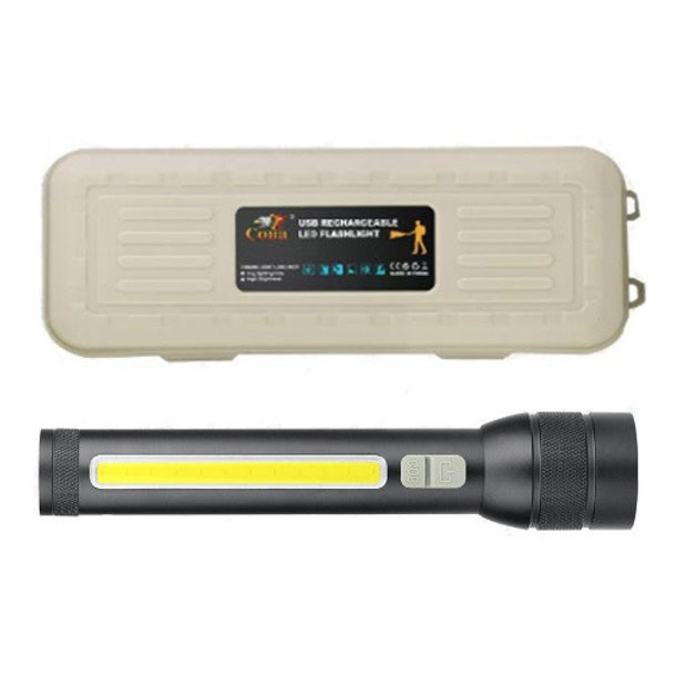 Портативный LED фонарь на батарее CB-C23-P90+COB, Усиленный ручной фонарик, Мощные фонарики CQ-59 Львов - изображение 2