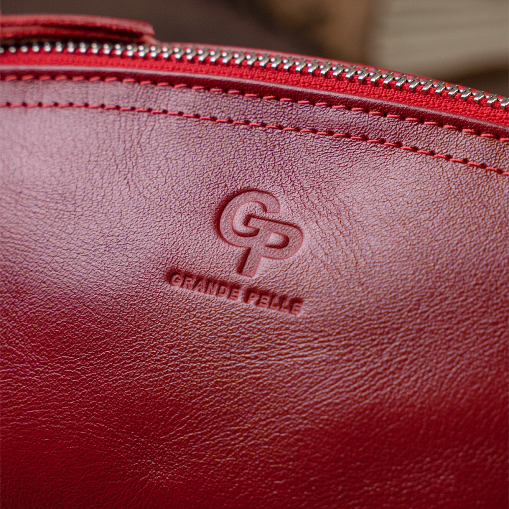 Жіноча косметичка зі шкіри Amelin GRANDE PELLE 11303 Червона Київ - фото 8