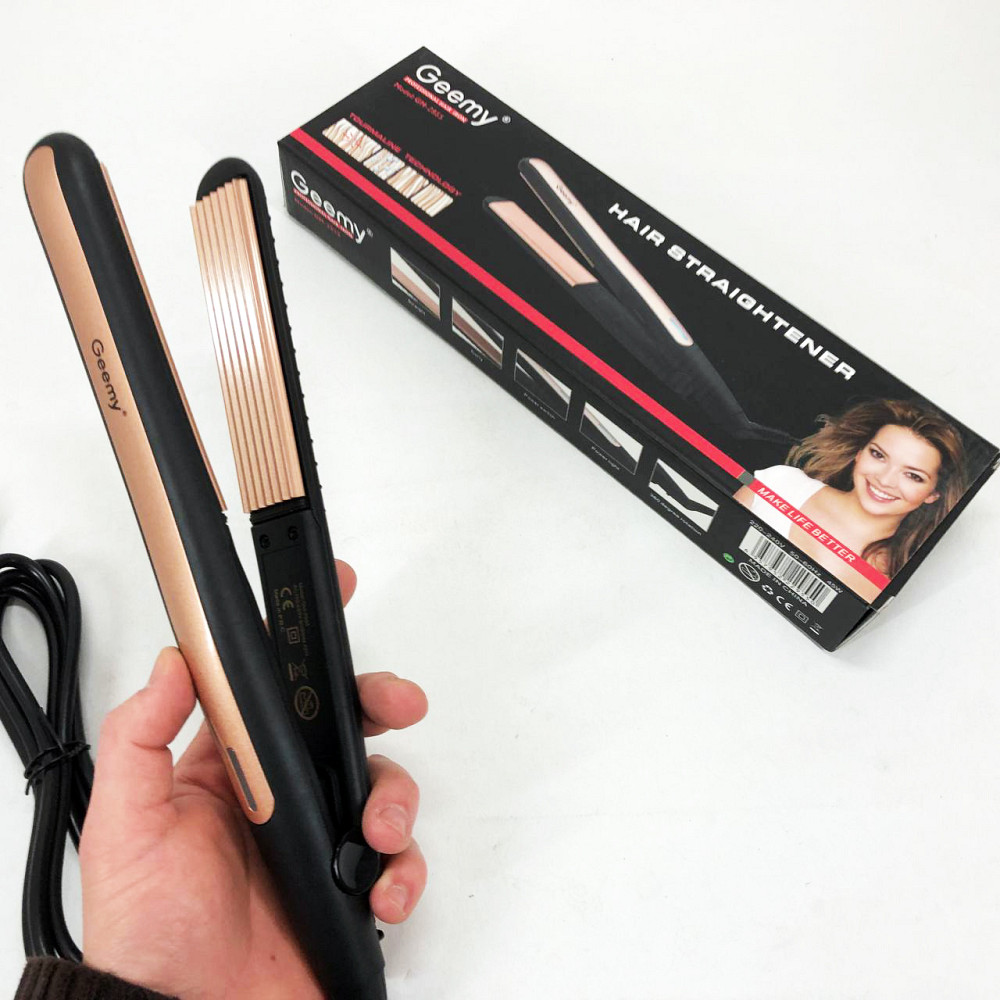 Праска-випрямляч потужна Gemei GM-2955W, Потужна праска для вирівнювання волосся, Щипці для волосся KI-75 Львів - фото 3