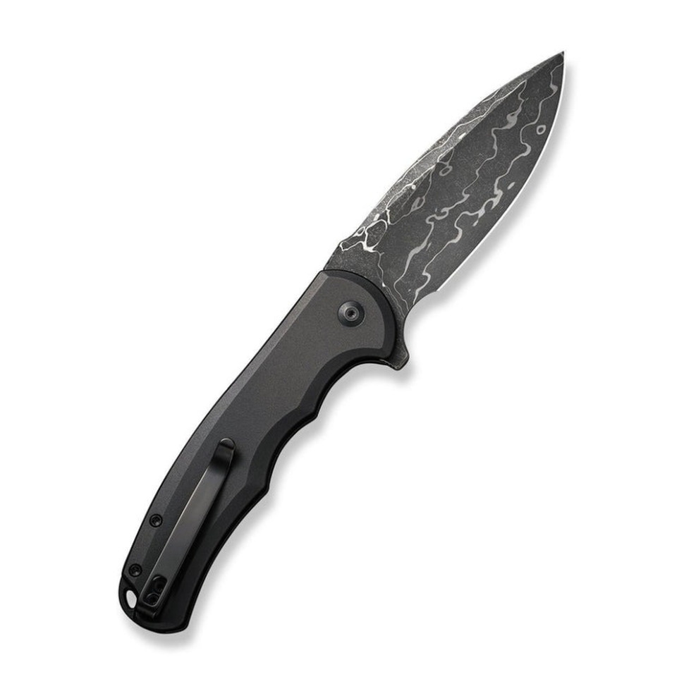 Ніж складаний туристичний Civivi Praxis,  (9.5 см) Damascus / Aluminum чорний Киев - изображение 2