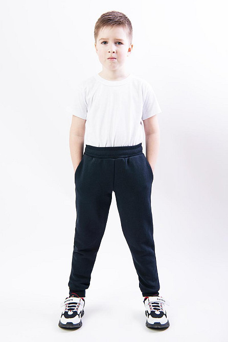 Брюки спортивные детские и подростковые, тёмно-синие, р.122 топ Крохатушка одяг Киев - изображение 1