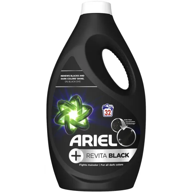Ariel Revita Black Гель для стирки черных и темных вещей 32 стирки 1,76 л Львов - изображение 1
