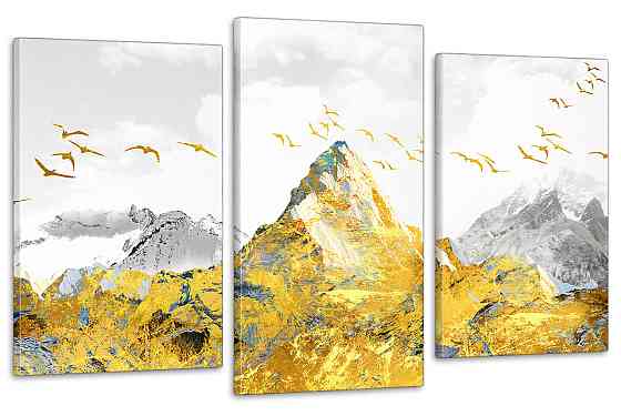 Модульная картина в гостиную / спальню  Золоті гори   Art-687_3 70x130 см Киев