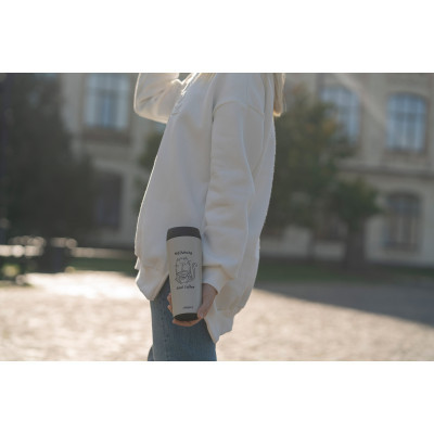 Термочашка Ardesto Coffee Тime Meowning 450 мл Бежева (AR2645WC) Винница - изображение 3