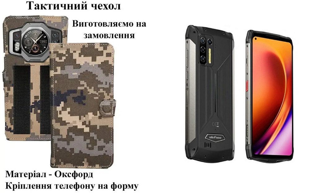 Тактический чехол для Samsung Galaxy A35, Galaxy A35 5G, крепится к снаряжению на липучке Киев - изображение 1