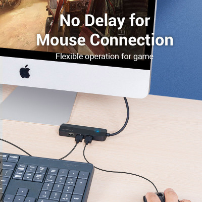 Концентратор Vention USB 3.1 Type-C to 3xUSB 2.0+MicroUSB+RJ45 100M Ethernet black (TGOBB) Винница - изображение 5