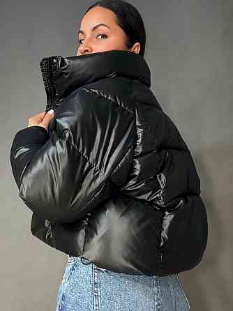 Куртка жіноча Lady Yep 30083 пуффер коротка глянцева чорна, чорний, M Київ