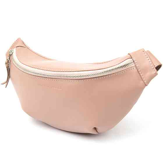 Практичная кожаная женская поясная сумка Розовый (GRANDE PELLE) Киев