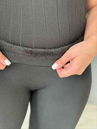 Жіночі безшовні термо лосини на високій посадці XXL-6XL Одеса