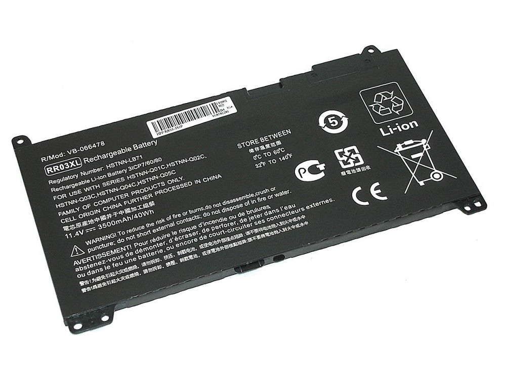 Аккумулятор для ноутбука HP RR03XL ProBook G4 440 11.4V Black 3500mAh OEM Вінниця - фото 1