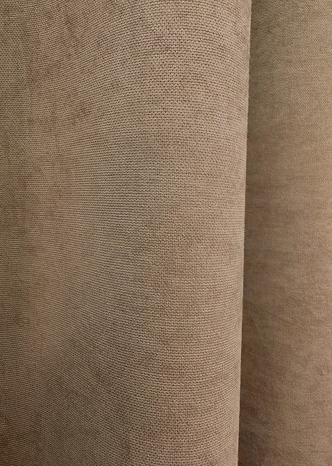 Комплект готових штор VR-Textil Мікровелюр Petek YL № 1701ш Капучино 150х295 см 2 шт (33-0602) Київ - фото 8