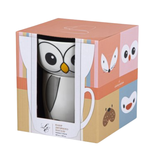 Набір дитячого посуду Happy Owl 2 предмети:(піала/чашка) YF6014 LIMITED EDITION Житомир