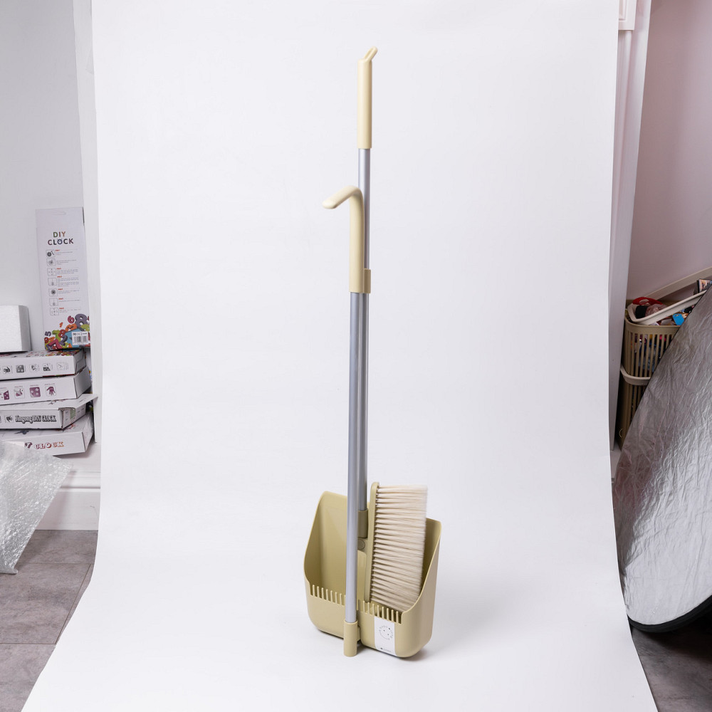 Набір віник і совок на довгій ручці для підлоги 25×24×100 см щітка віник для прибирання Зелений HP-45-15GR Коломыя - изображение 3