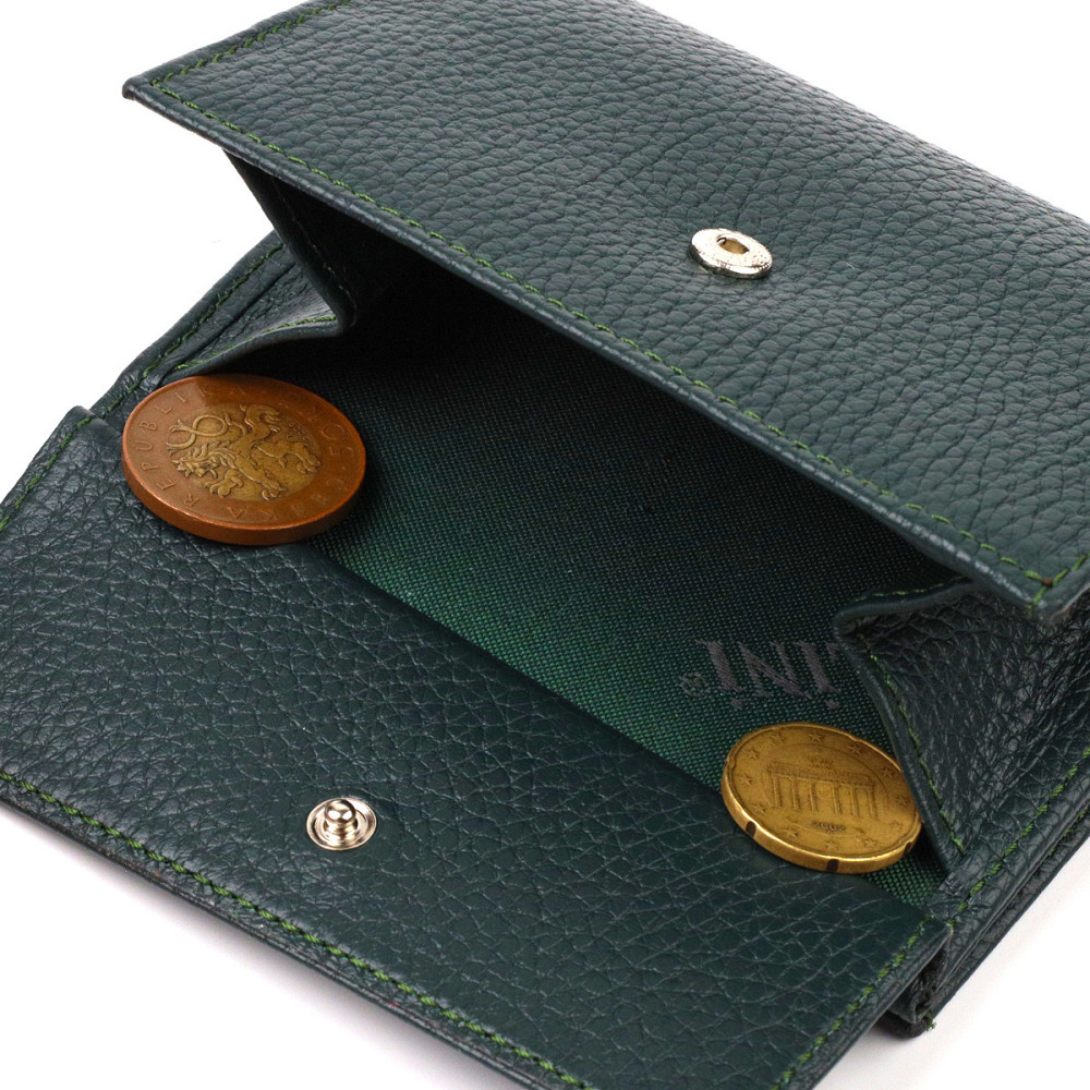 Вместительный кошелек для женщин среднего размера из натуральной кожи флотар Зеленый (CANPELLINI) Киев - изображение 1