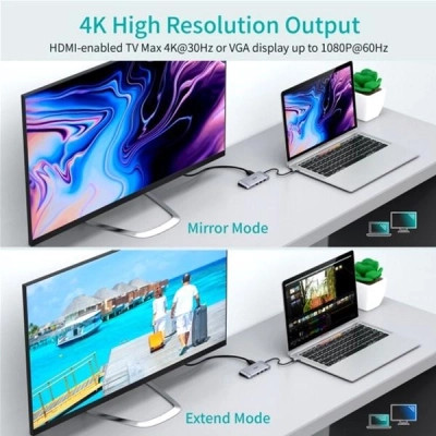 Концентратор Choetech USB-C 9-in-1 (HUB-M15-GY) Винница - изображение 8