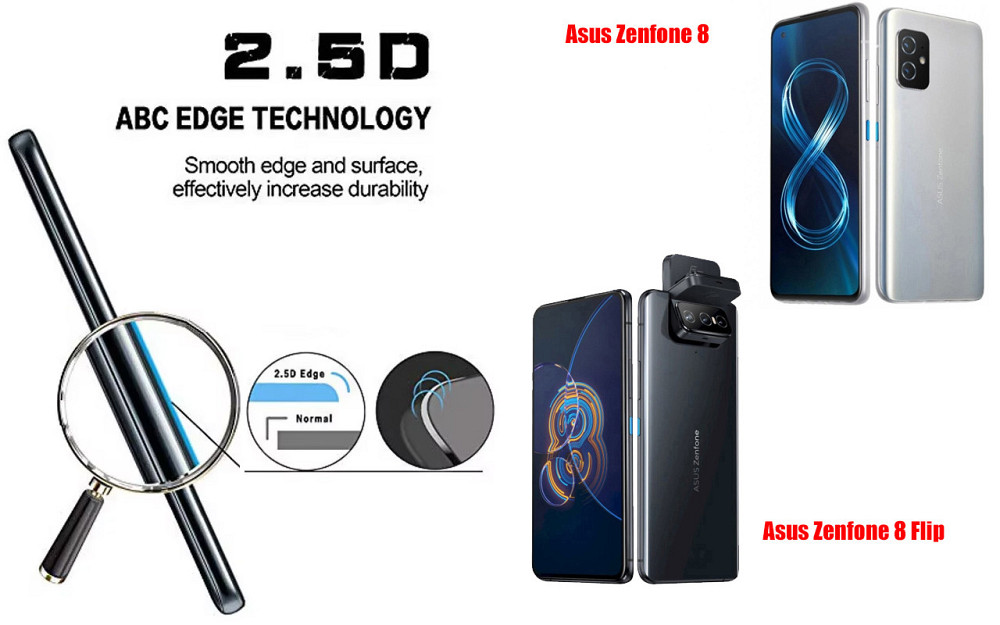 Защитное стекло ArmorGlass для Asus Zenfone 8, Zenfone 8 Flip – устойчивое к царапинам и ударам Киев - изображение 2