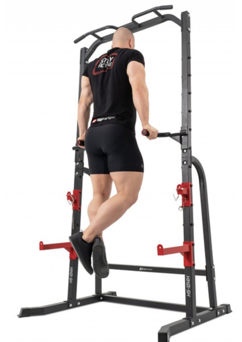 Силова фітнес-станція HS-1014K підлогові турнік і бруси для дому з тримачем для штанги багатофункціональна для всіх типів м'язів Київ - фото 4