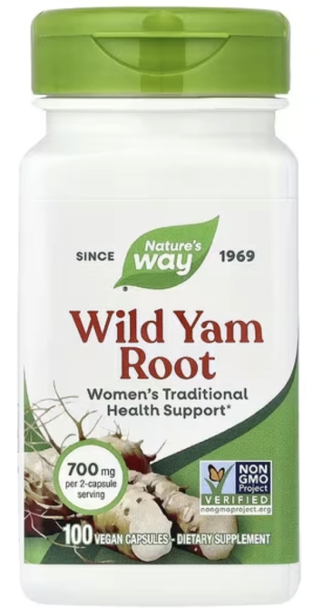 Дикий ямс Nature's Way Wild Yam 700 мг 100 веганских капсул Киев - изображение 3