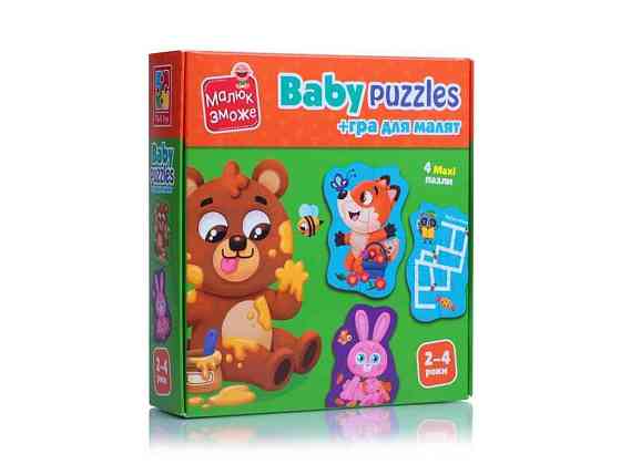 Игра развивающая Лесные звери пазлы картонные VT1722-26 ТМ VLADI TOYS Киев