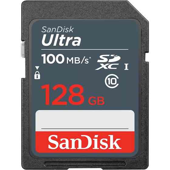 Картка пам'яті SDXC 128 GB UHS-I Class 10 SanDisk Ultra R100MB/s (SDSDUNR-128G-GN3IN) ( 18468 ) Харків