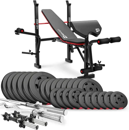 Тренажер Hop Спорт Zestaw Kulturystyczny Premium 135Kg Z Ławką Hs 1055 Київ