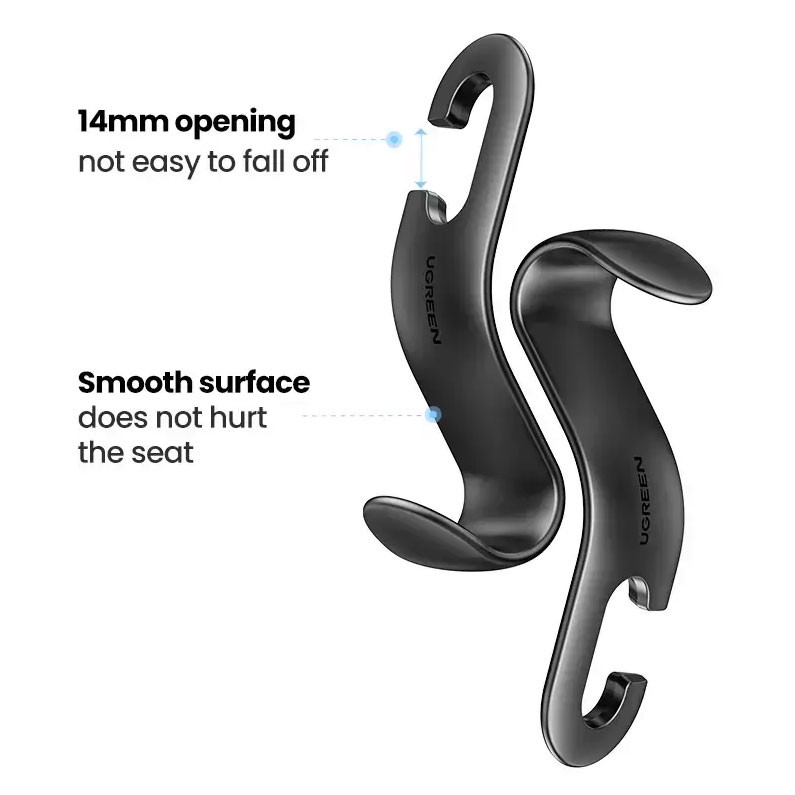 Автомобільний гачок-тримач LP104  Ugreen Чорний Винница - изображение 3