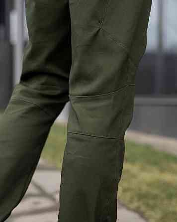 Мужские базовые котоновые брюки карго демисезонные хаки Pobedov Skystone Киев
