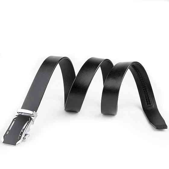 Ремінь чоловічий з чорною вставкою на пряжці Vintage 20255 Чорний Київ