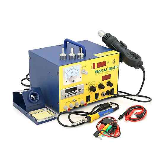 Паяльная станция BAKKU BK-909S цифровая индикация,паяльник + фен,с внутр. БП 0-15В 1А,,-3 (320*298*240) 4,4 кг Киев