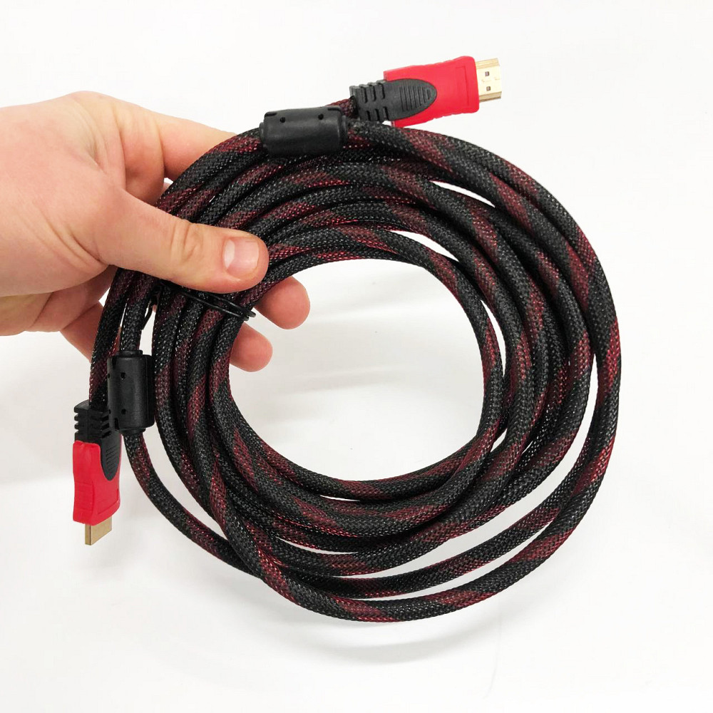 Кабель посилений 5м перехідник адаптер HDMI-HDMI тато-тато аудіо відео шнур в обмотці BM-50 Львів - фото 15