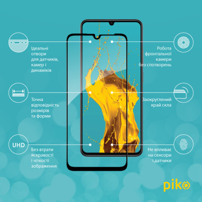 Скло захисне Piko Full Glue Realme Note 60X Black (1283126609039) Вінниця - фото 2