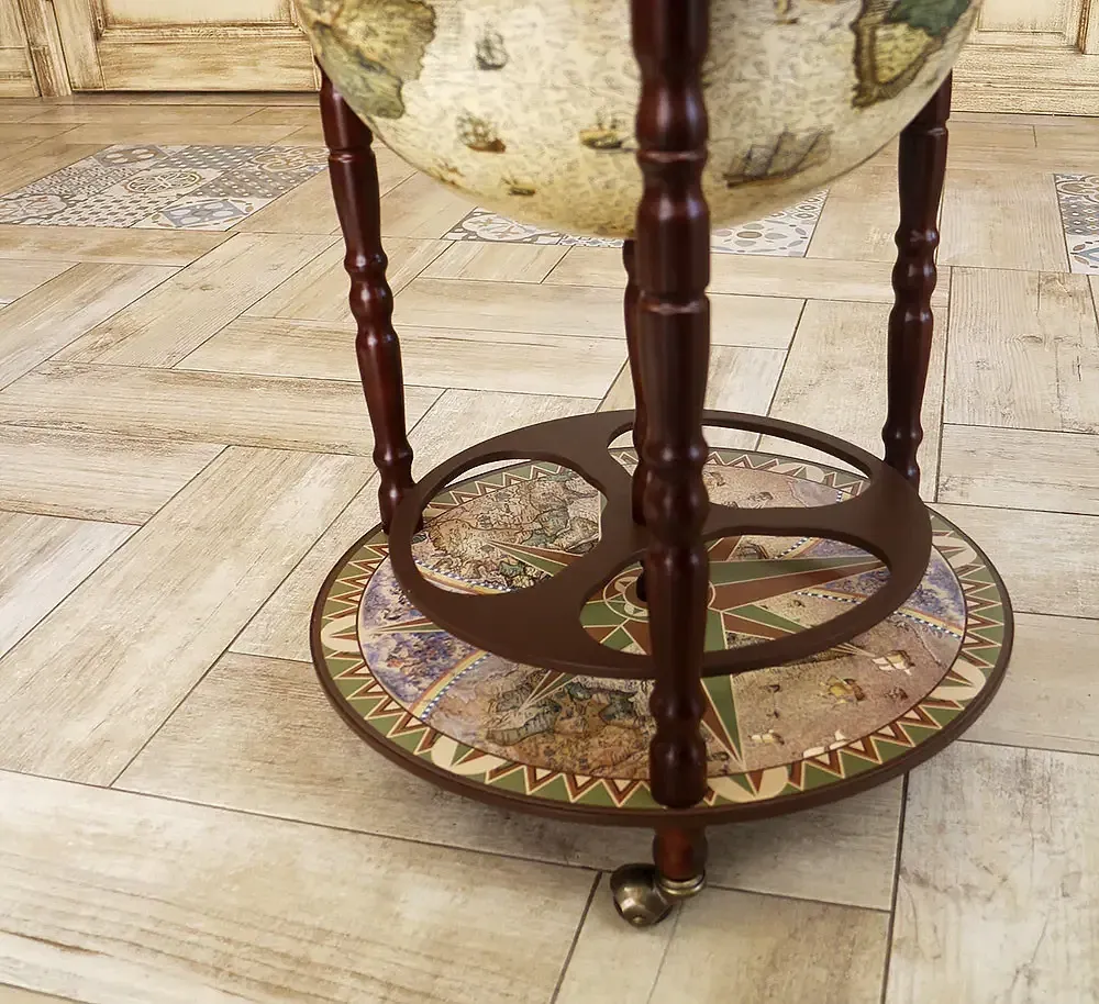 Глобус бар зі столиком Карта світу новий дизайн кремовий сфера 40 см Гранд Презент mastersem Київ - фото 4