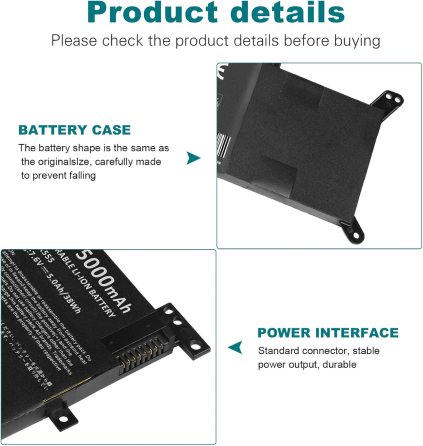 Аккумулятор для ноутбука ASUS C21N1347 7.6V 5000mAh 38Wh для X555L/X555LA/X555LD /X555LN/A555L/K555L/R556L Киев