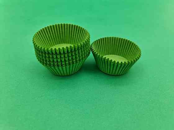 Тартолетка для кексів "Кругла зелена"D50 H30 (100шт)/7а/ (1 уп.) Харків