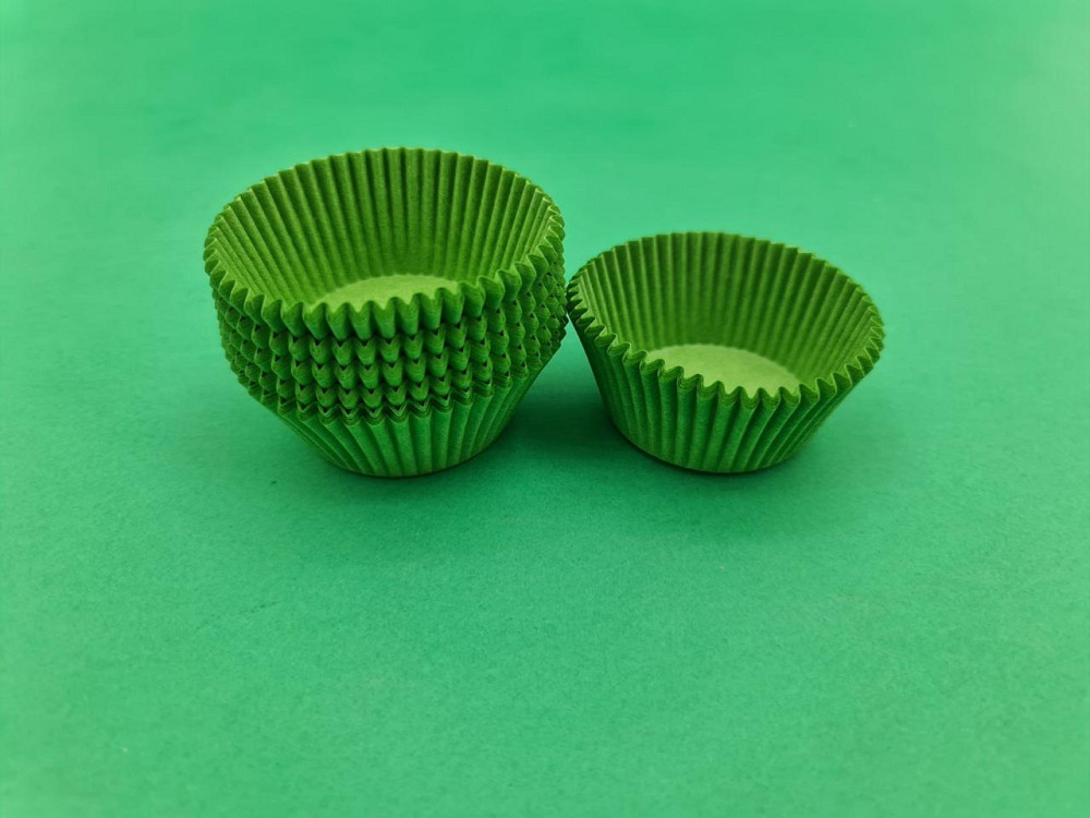 Тартолетка для кексів "Кругла зелена"D50 H30 (100шт)/7а/ (1 уп.) Харків - фото 1