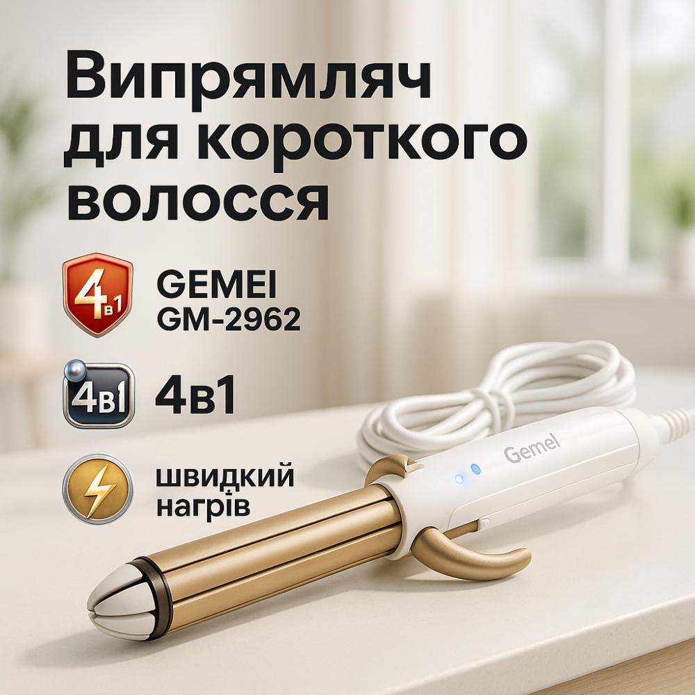 Эргономичный утюжок выпрямитель GEMEI, Лучший выпрямитель волос Плойка утюжок гофре LO-65 Львов - изображение 12