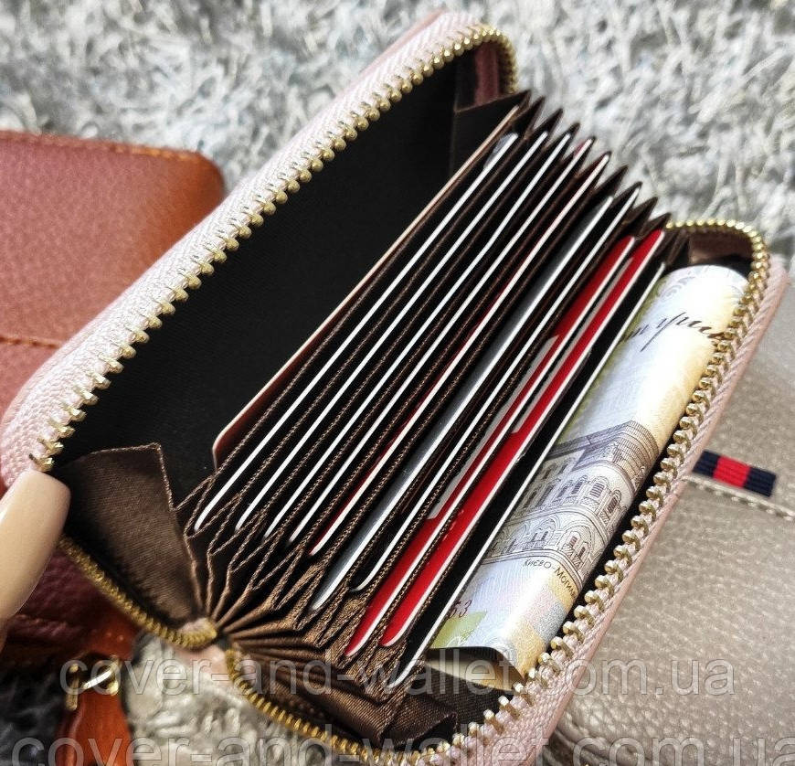 Компактний жіночий портмоне картхолдер на блискавці Київ - фото 8