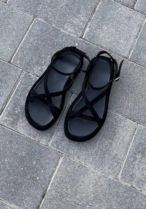 Edan Instruments Босоніжки жіночі чорні EDAN 350 літні, натуральна замша / Зручні босоніжки на Коломия - фото 2