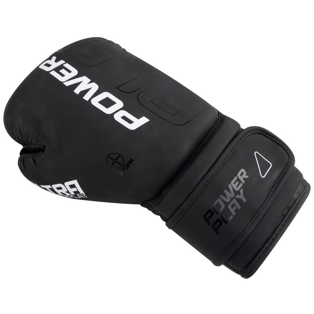 Боксерські рукавиці PowerPlay 3024 Ultra Mat Чорно-Білі 12 унцій Кам'янське - фото 4