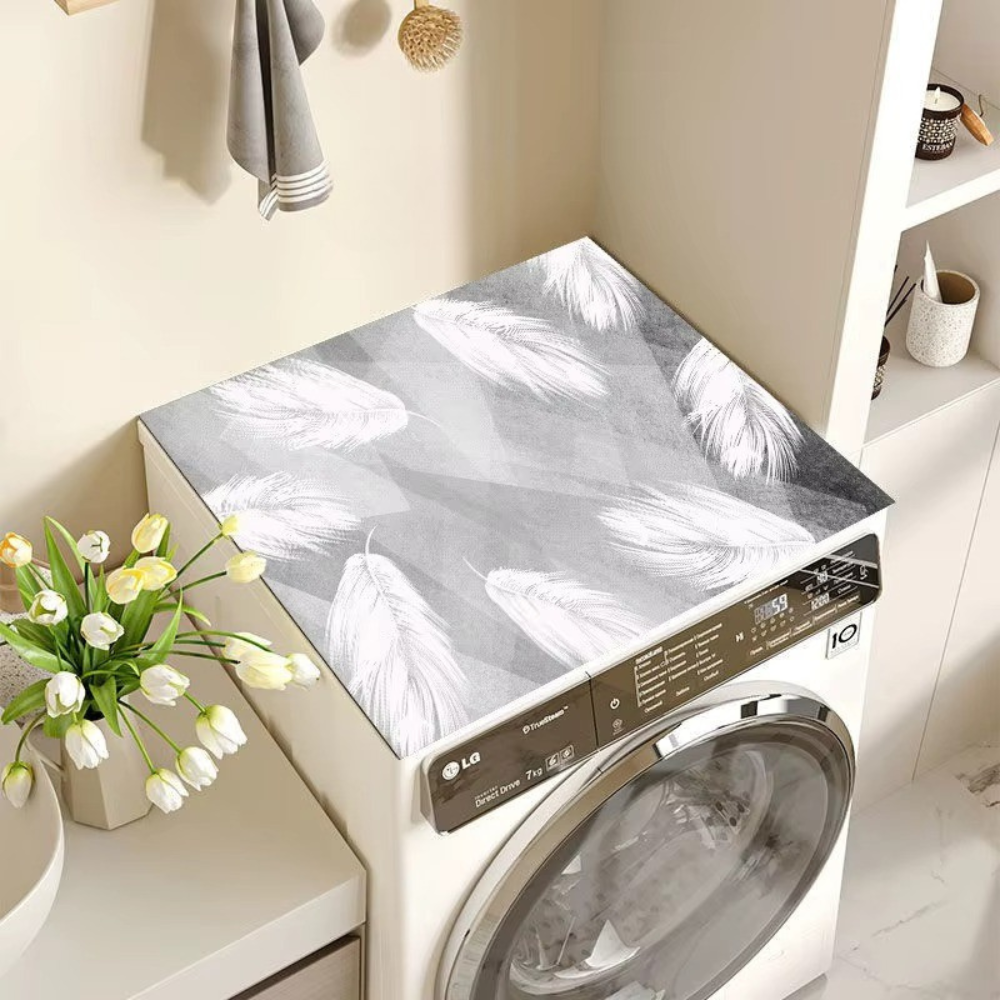 Килимок на пральну машину захисний для побутової техніки абсорбуючий, гумовий, 60х60 см "сіре перо" Кам'янець-Подільський - фото 1