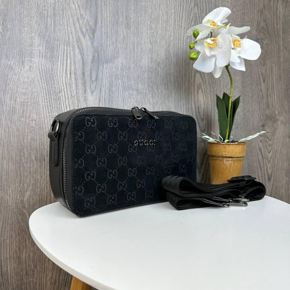 Жіноча замшева сумочка клатч в стилі Гучі, міні сумка на ланцюжку Gucci топ продаж ( 28346 ) Харків - фото 1