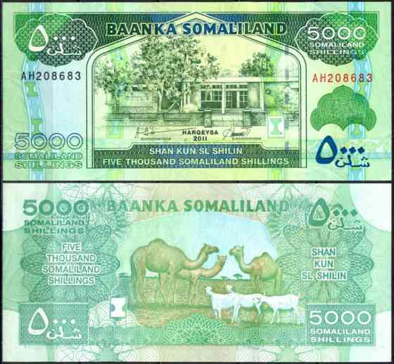 Сомаліленд / Somaliland 5000 Shillings 2015 Pick 21 UNC Полтава