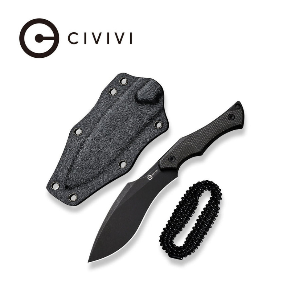 Ніж фіксований тактичний Civivi Vaquita II, (8.1 см) Nitro-V / Micarta чорний Київ - фото 5