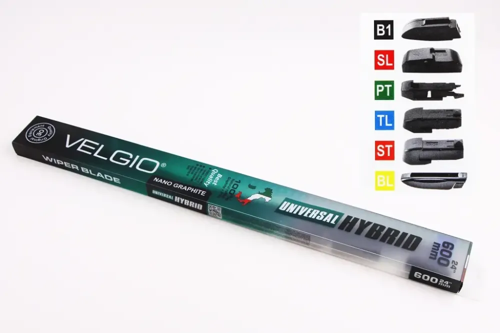 Щетка стеклоочистителя бескаркасная 60 см (24) Velgio Hybrid (6 адаптеров) Винница - изображение 3