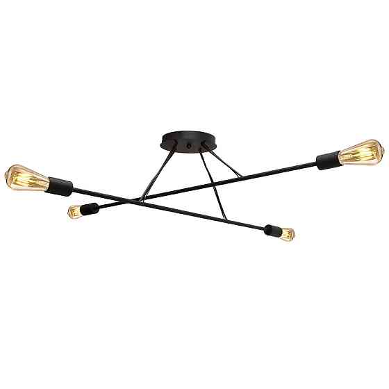 Люстра подвесная MSK Electric Asket под четыре лампы Е27 NL 10320-4 BK черная Одесса