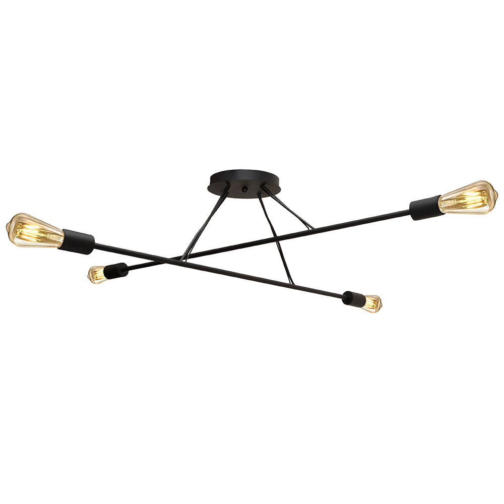 Люстра подвесная MSK Electric Asket под четыре лампы Е27 NL 10320-4 BK черная Одесса - изображение 1