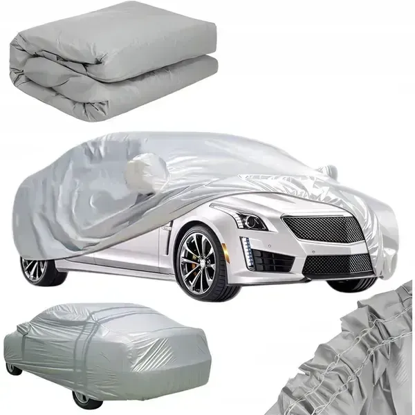 Защитный чехол-тент для авто от снега, дождя, солнца XXL - 580x175x120 см, однослойная защитная накидка на машину, автомобильный тент Коломыя - изображение 5