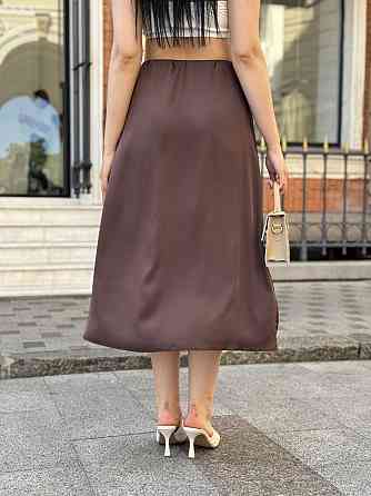 Жіноча шовкова спідниця Silk 54-56, Шоколадний Київ