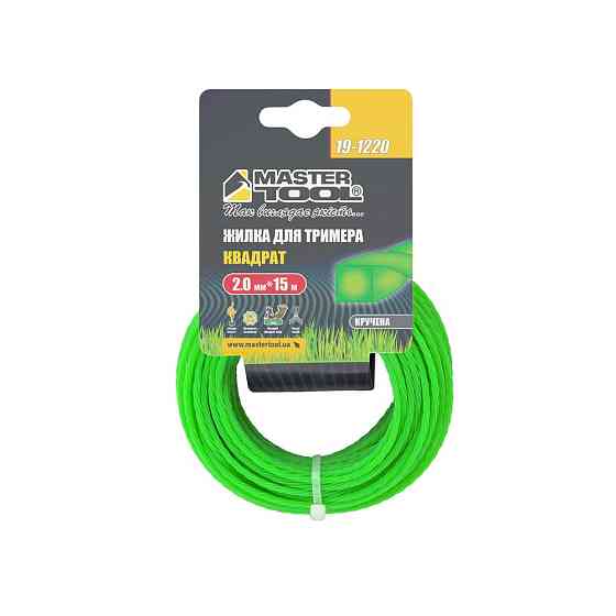 Жилка для тримера MASTERTOOL КВАДРАТ КРУЧЕНИЙ 2,00 мм 15 м 19-1220 Коломыя