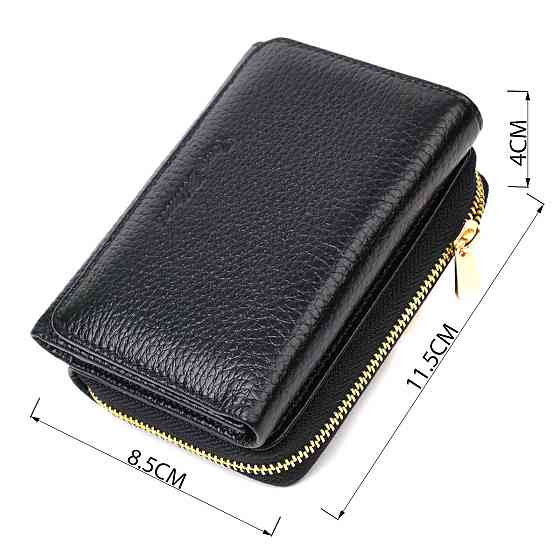 Женское портмоне в три сложения из натуральной кожи Tony Bellucci 22024 Черный Киев